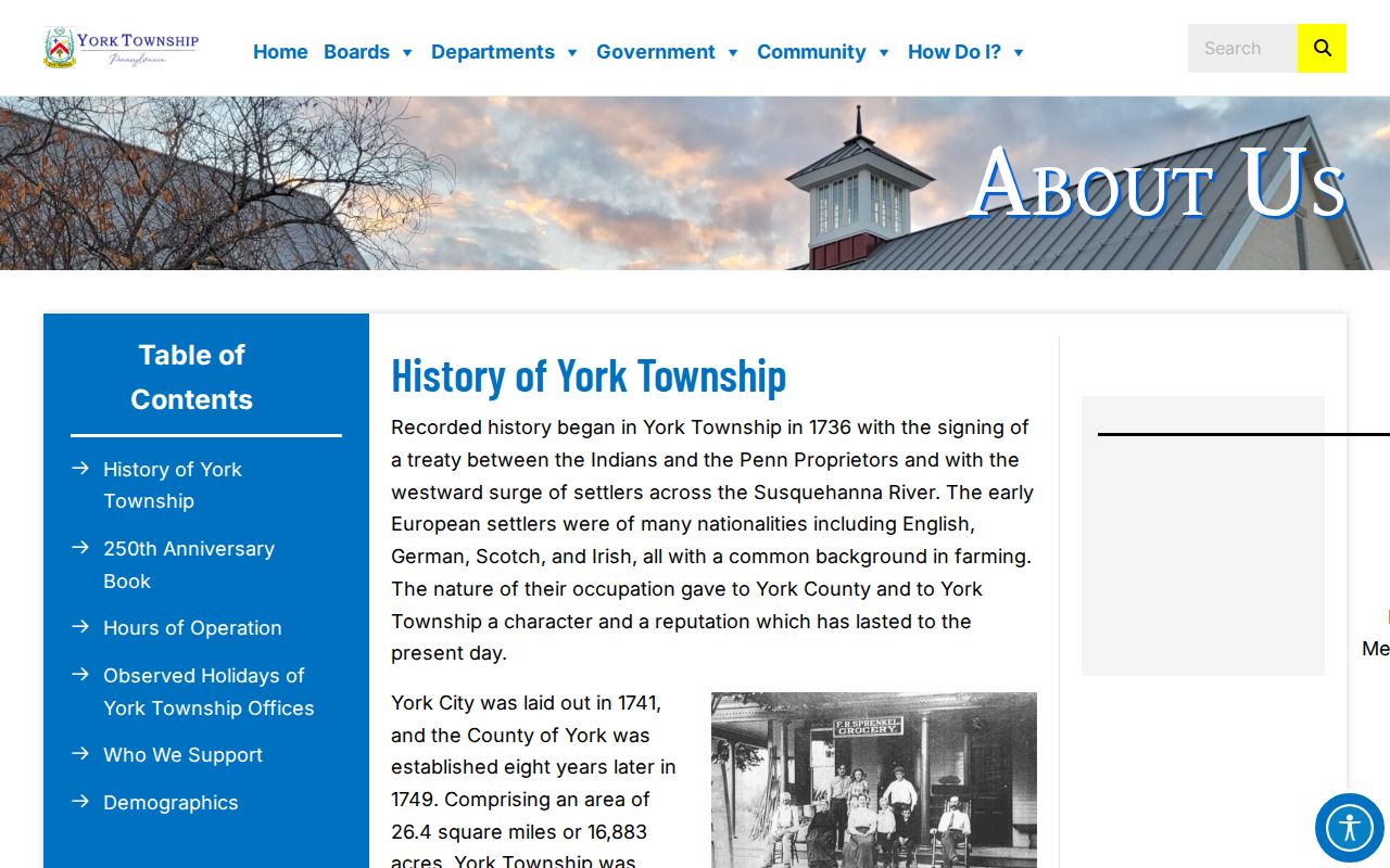 York Township neighbors public community contacts page