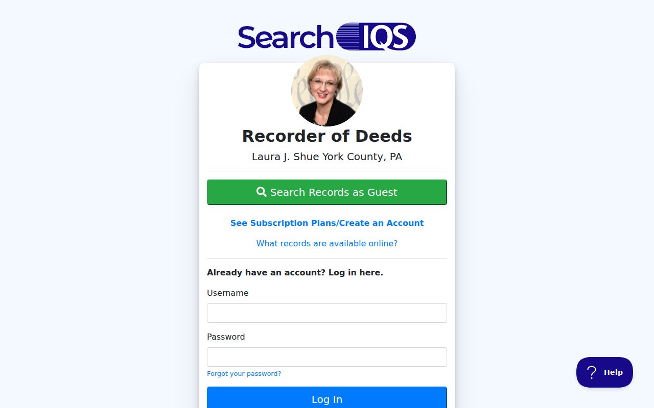 York Township previous residents IQS guest deed-search route